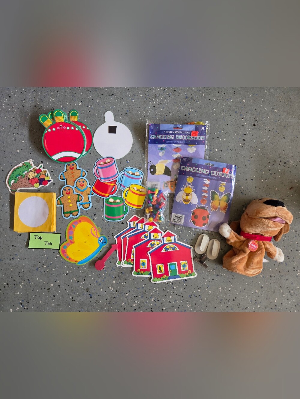 Clasroom Dangling Decorations, 31 Magnetic Name Ornaments, Puppet & More
